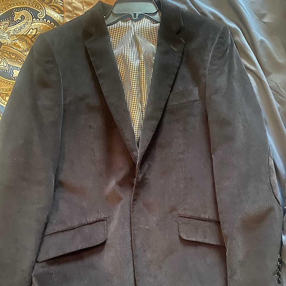 Lines Uomo corduroy black blazer